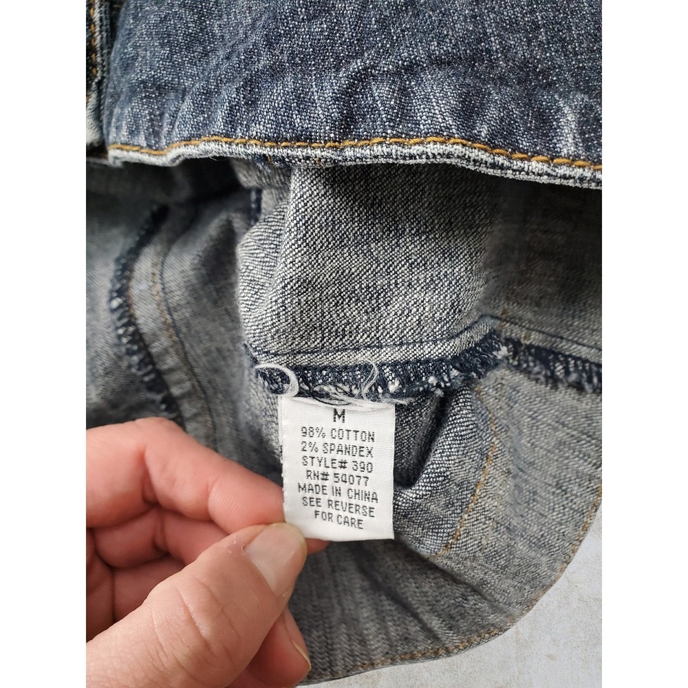 Cabi Womens Medium Wash Denim Jacket Mismatched Decorative Buttons Blue Size M - Picture 7 of 7